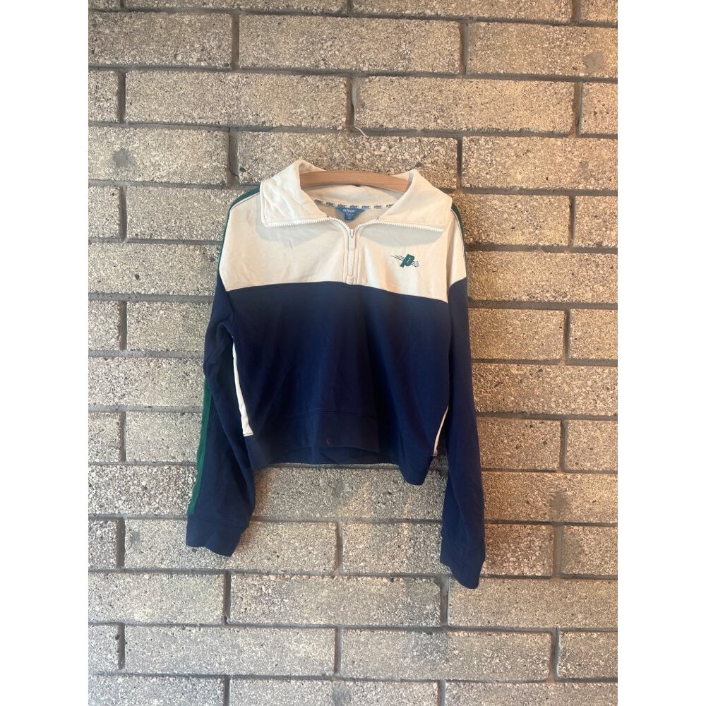 Prince Colorblock Half-Zip Pullover Sweatshirt In Blue/Green